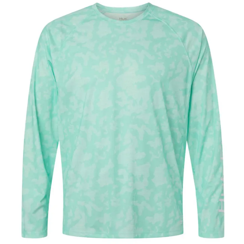 HUK Men's Beach Glass LoPro Running Lakes Long Sleeve T-Shirt made by Huk