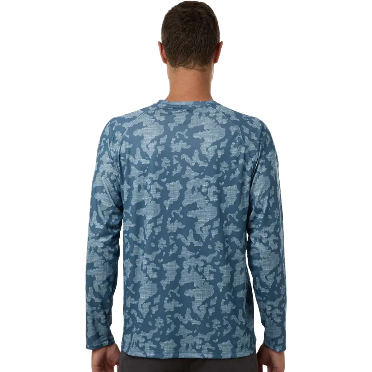 HUK Men's Titanium Blue LoPro Running Lakes Long Sleeve T-Shirt sold by Merchology product image thumbnail 4