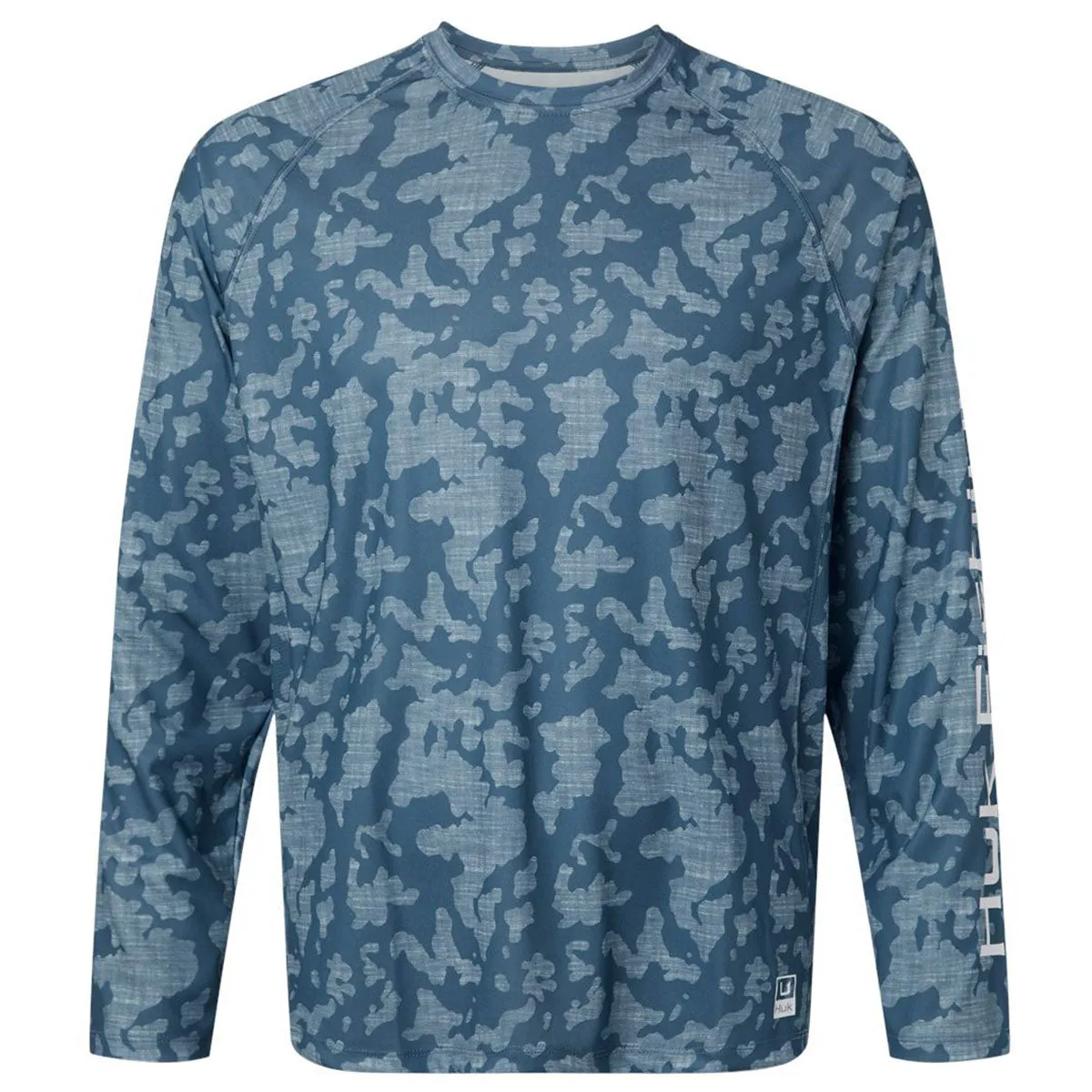 HUK Men's Titanium Blue LoPro Running Lakes Long Sleeve T-Shirt sold by Merchology