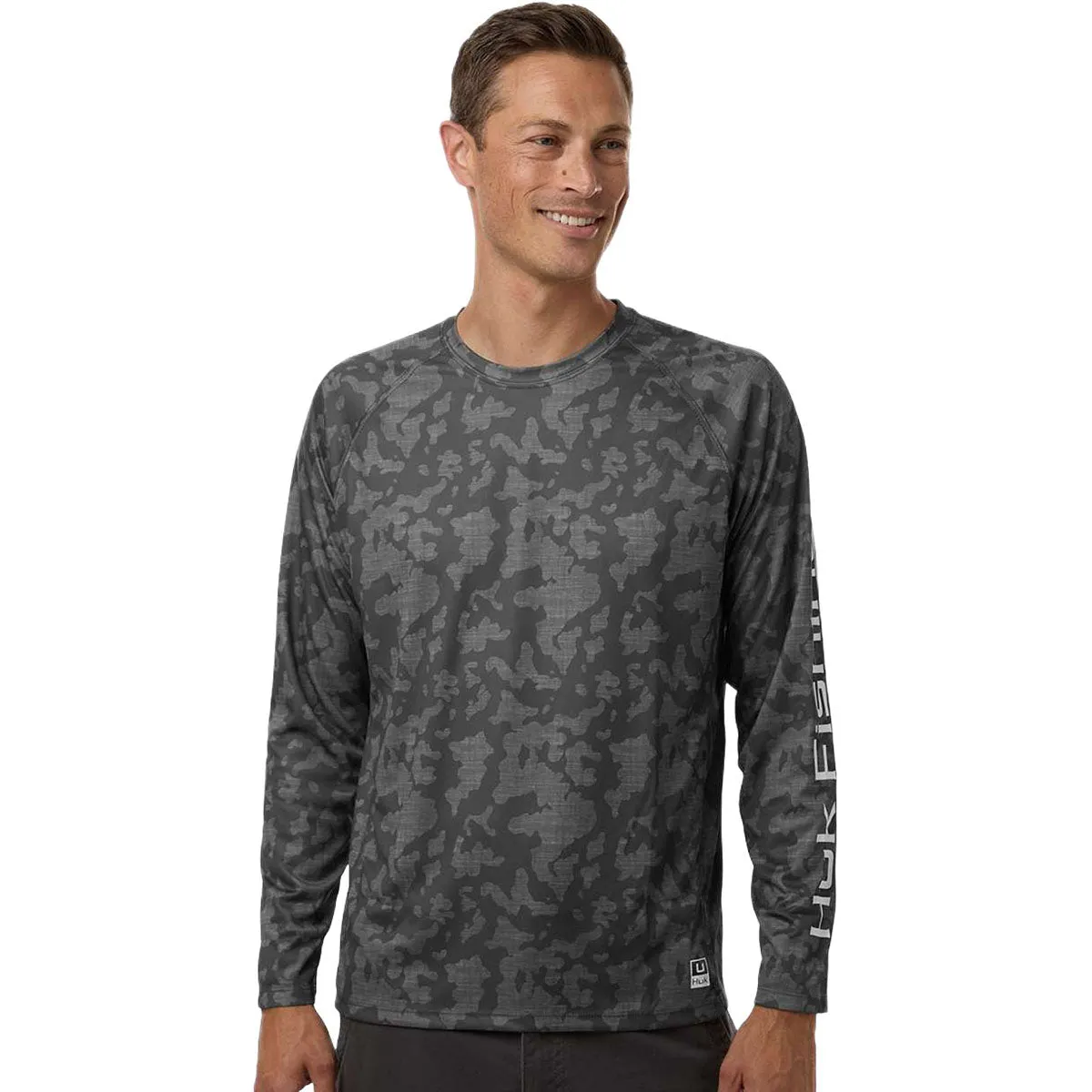 HUK Men's Volcanic Ash LoPro Running Lakes Long Sleeve T-Shirt sold by Merchology product image thumbnail 3