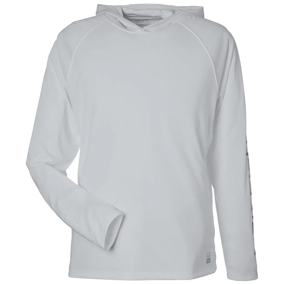 HUK Men's Harbor Mist LoPro Pursuit Long Sleeve Hooded T-Shirt sold by Merchology