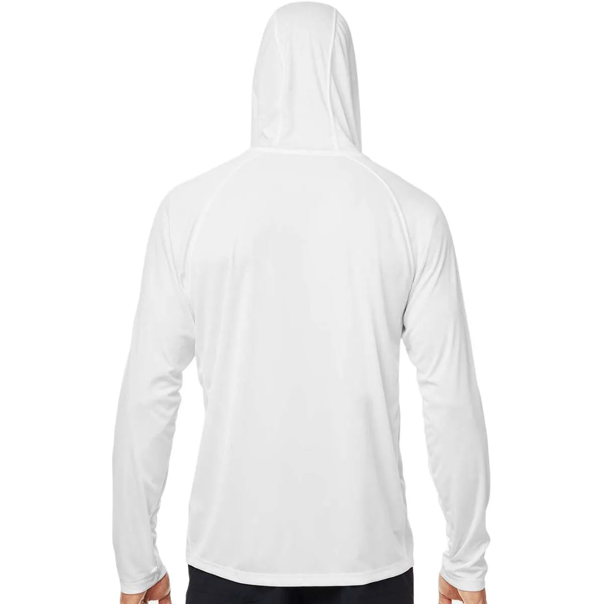 HUK Men's White LoPro Pursuit Long Sleeve Hooded T-Shirt sold by Merchology product image thumbnail 4
