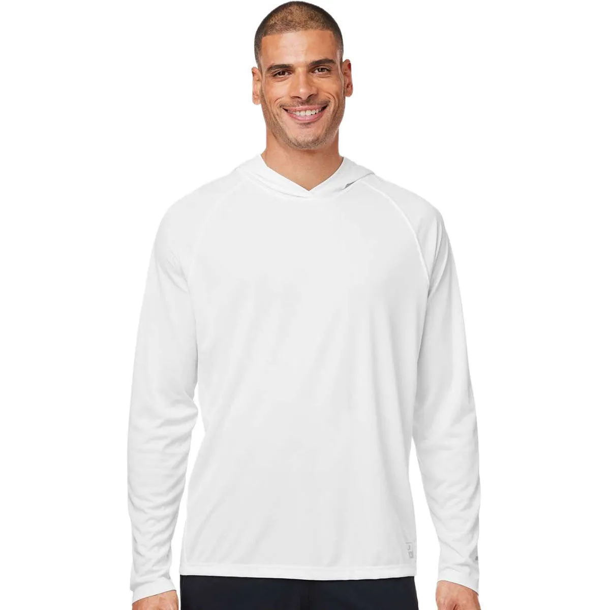 HUK Men's White LoPro Pursuit Long Sleeve Hooded T-Shirt sold by Merchology product image thumbnail 3