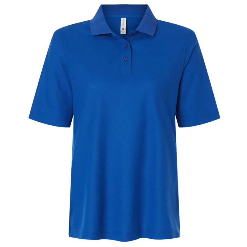 Harriton Women's True Royal Maverick CVC Pique Polo made by Merchology