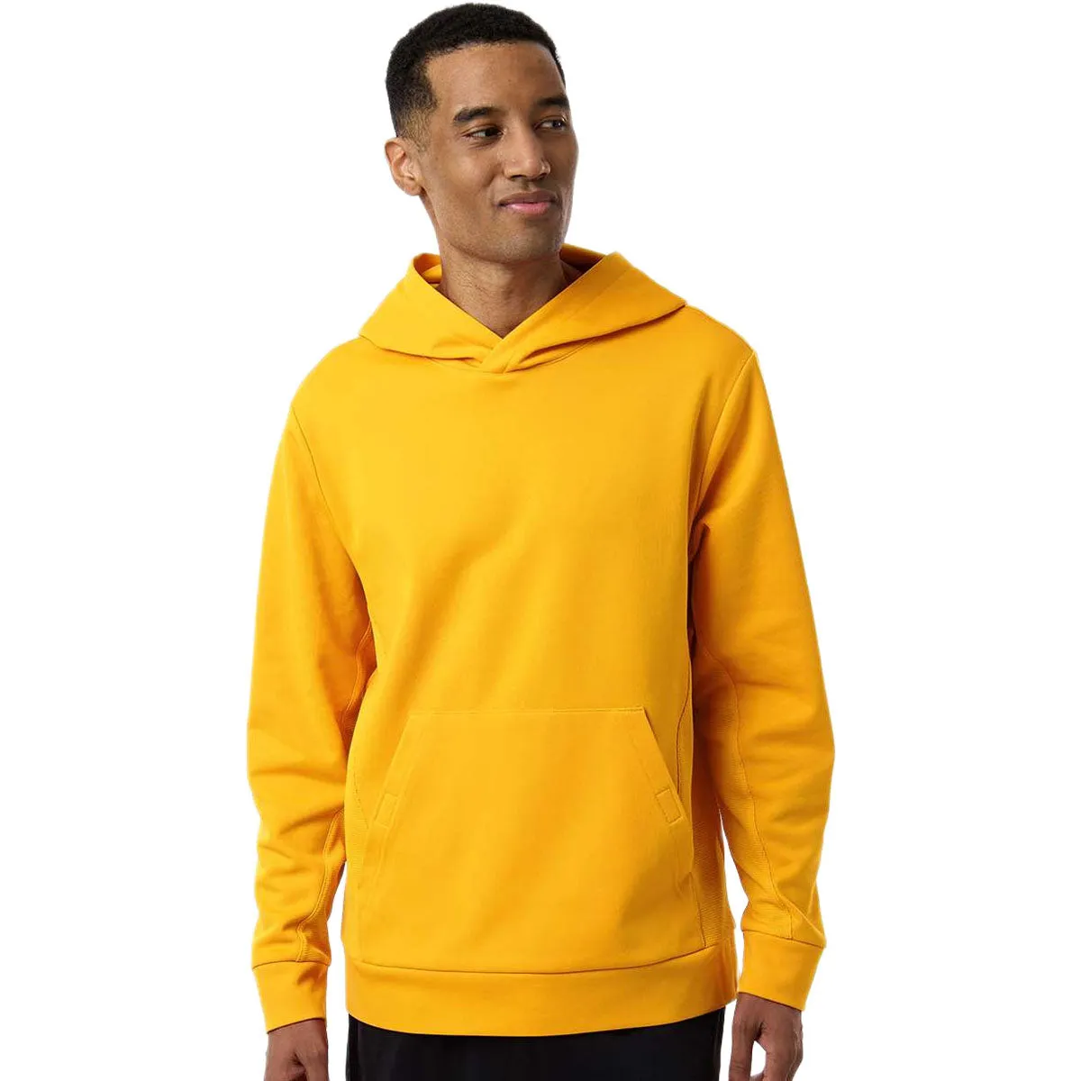 Team 365 Unisex Sport Athletic Gold Squad Hooded Tech Fleece Pullover sold by Merchology product image thumbnail 3