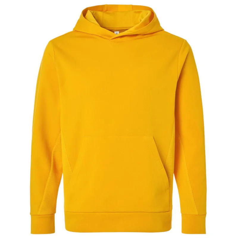 Team 365 Unisex Sport Athletic Gold Squad Hooded Tech Fleece Pullover sold by Merchology