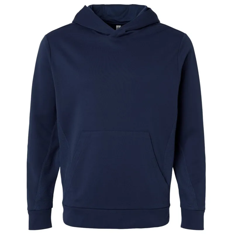 Team 365 Unisex Sport Dark Navy Squad Hooded Tech Fleece Pullover made by Merchology