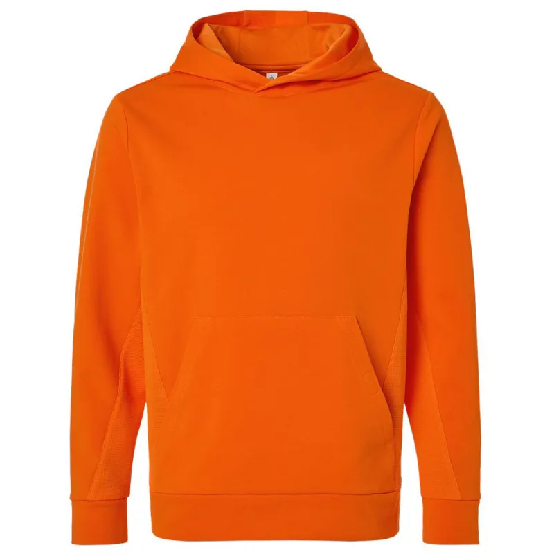 Team 365 Unisex Sport Orange Squad Hooded Tech Fleece Pullover sold by Merchology