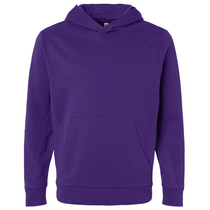 Team 365 Unisex Sport Purple Squad Hooded Tech Fleece Pullover made by Merchology