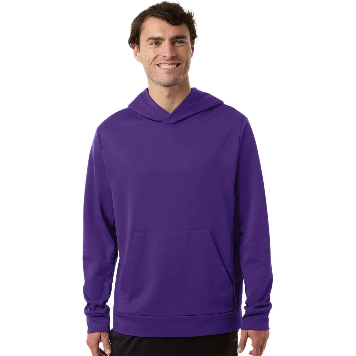 Team 365 Unisex Sport Purple Squad Hooded Tech Fleece Pullover sold by Merchology product image thumbnail 3