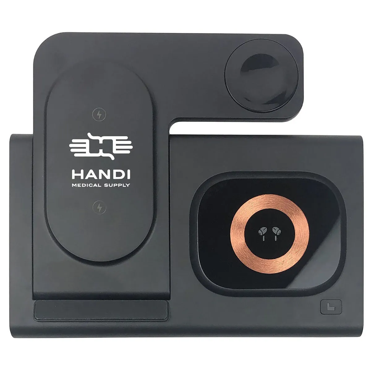 Innovations Black 4 in 1 Foldable Wireless Charging Station sold by Merchology