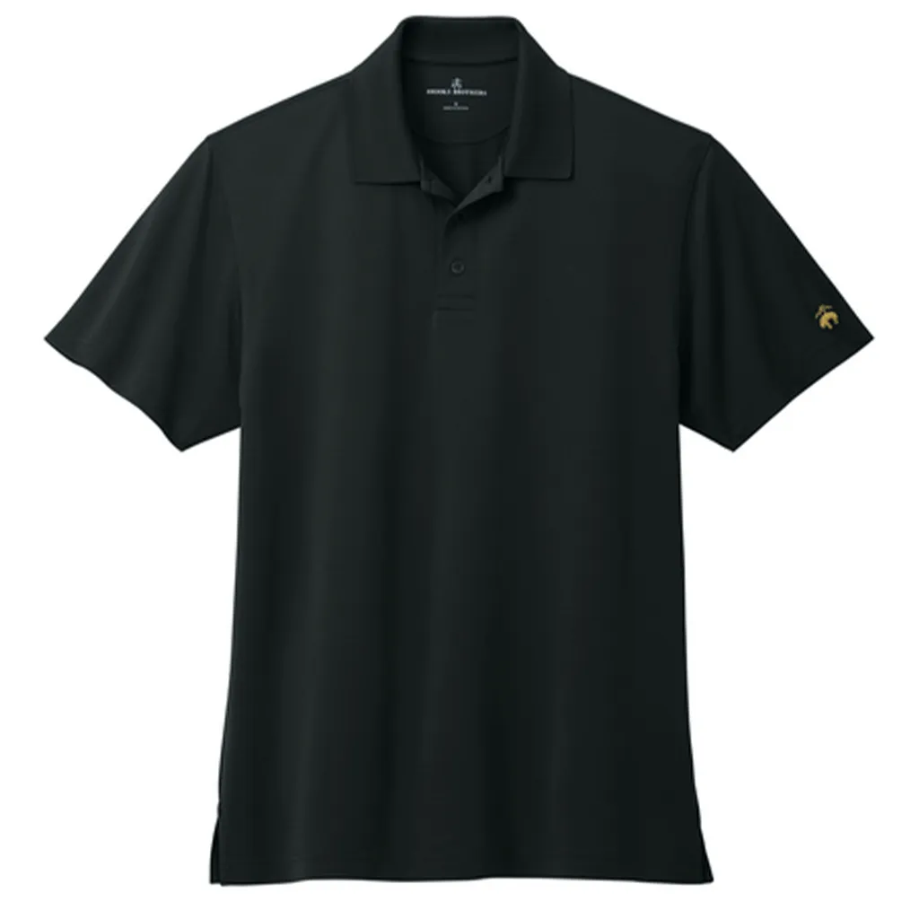 Brooks Brothers Men's Deep Black Mesh Pique Performance Polo sold by Merchology