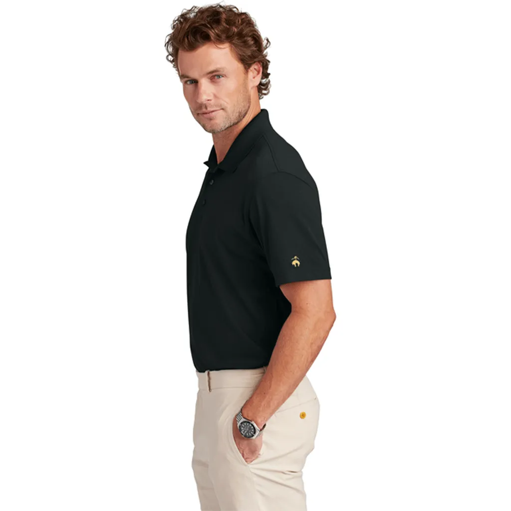 Brooks Brothers Men's Deep Black Mesh Pique Performance Polo sold by Merchology product image thumbnail 4