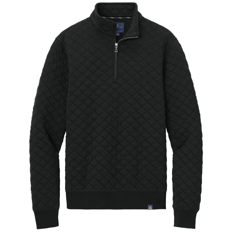 Brooks Brothers Men's Deep Black Diamond Quilt 1/4-Zip made by Brooks Brothers