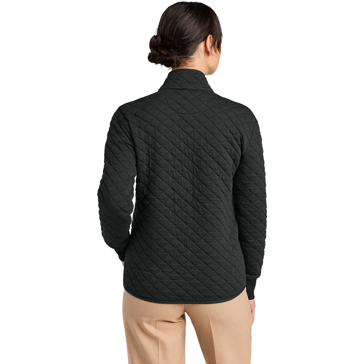 Brooks Brothers Women's Deep Black Diamond Quilt Full-Zip sold by Merchology product image thumbnail 4