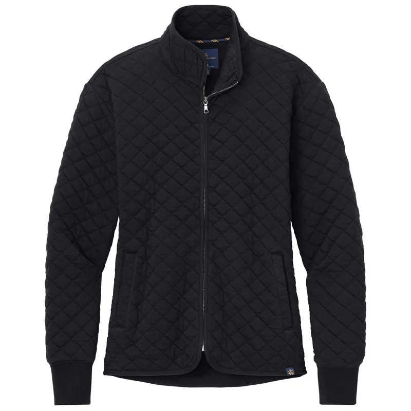 Brooks Brothers Women's Deep Black Diamond Quilt Full-Zip made by Brooks Brothers