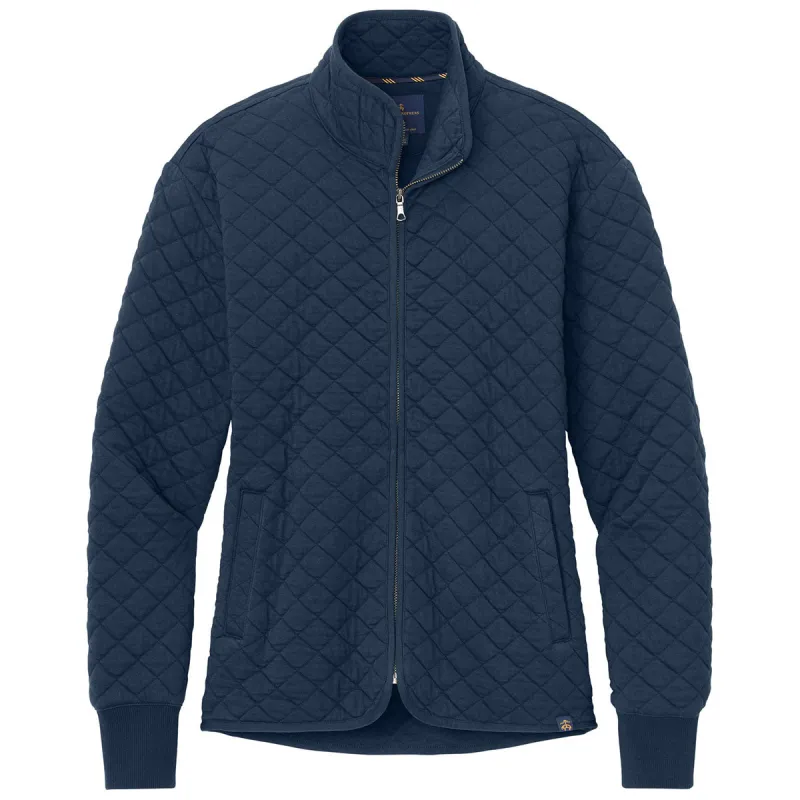 Brooks Brothers Women's Navy Blazer Diamond Quilt Full-Zip made by Brooks Brothers