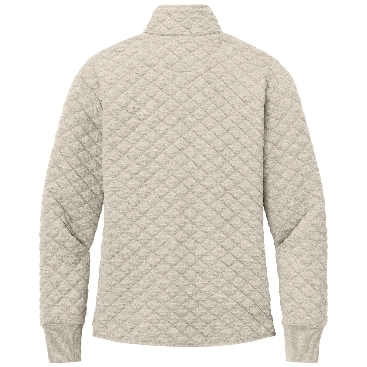 Brooks Brothers Women's Oatmeal Heather Diamond Quilt Full-Zip sold by Merchology product image thumbnail 2