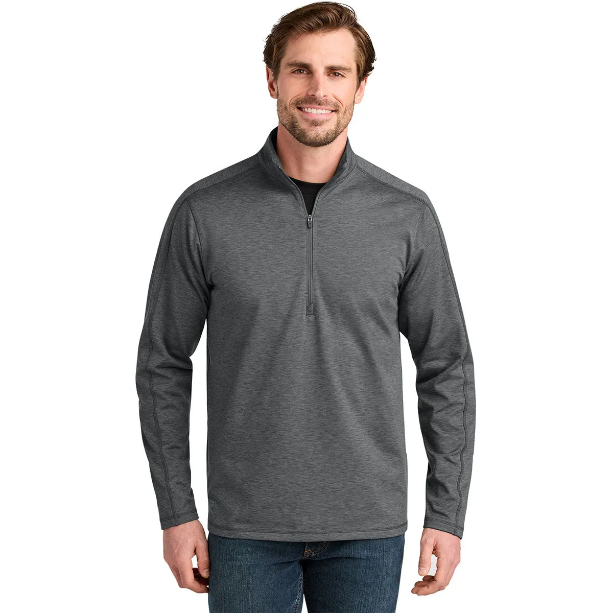 Eddie Bauer Men's Metal Grey Heather Adventurer 1/4-Zip sold by Merchology product image thumbnail 3
