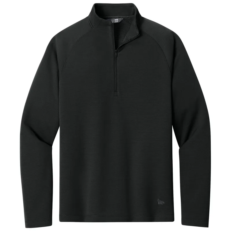 New Era Men's Black Stand Out 1/4-Zip made by New Era
