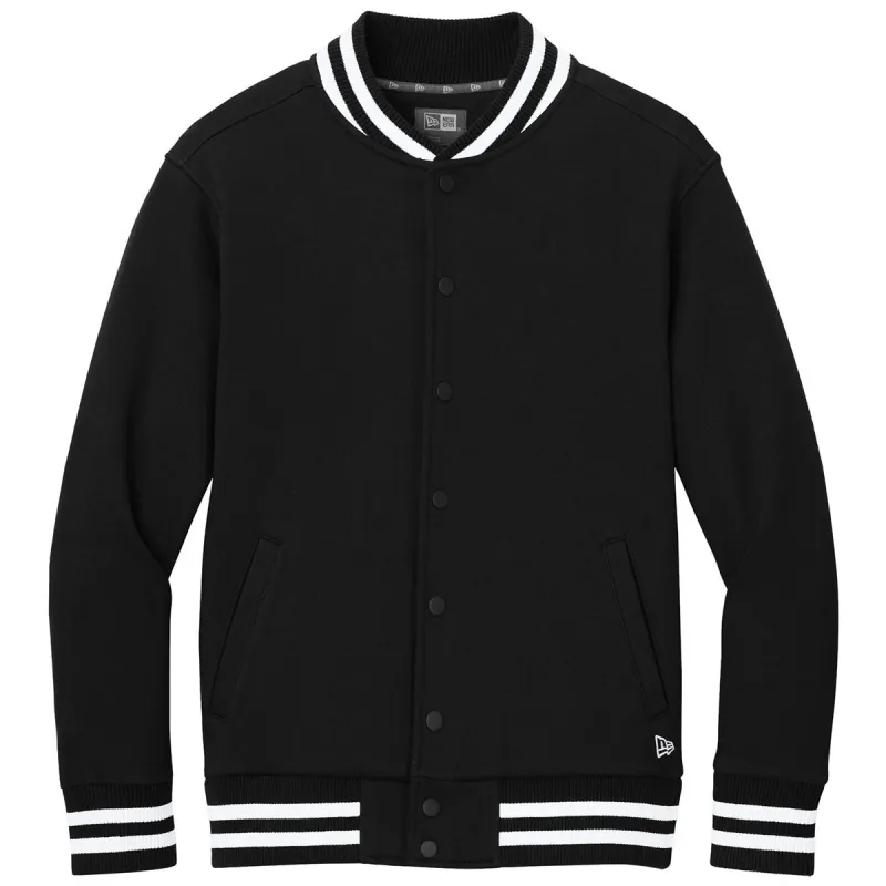 New Era Men's Black Varsity Heavyweight Fleece Jacket made by New Era