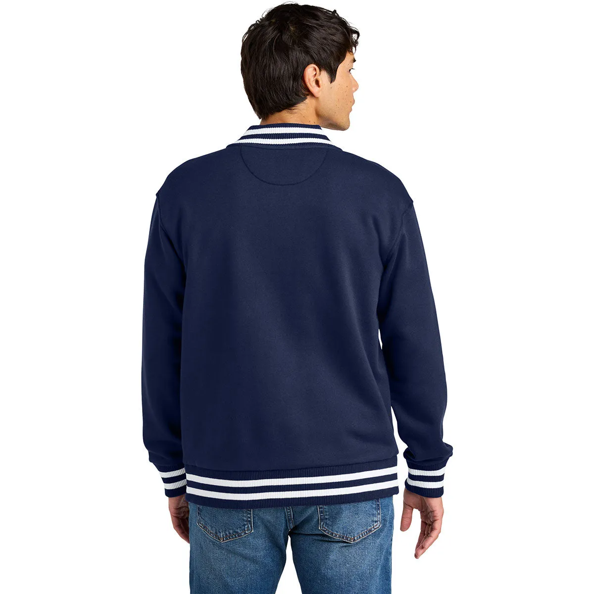 New Era Men's True Navy Varsity Heavyweight Fleece Jacket sold by Merchology product image thumbnail 4