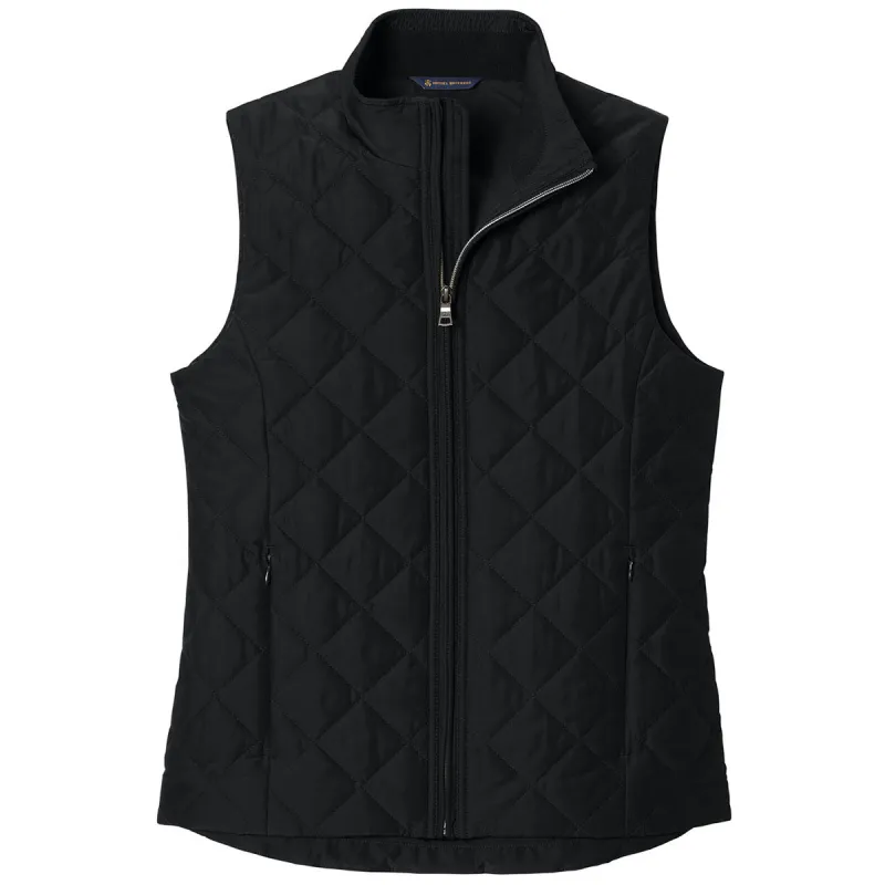 Brooks Brothers Women's Deep Black Quilted Vest made by Brooks Brothers