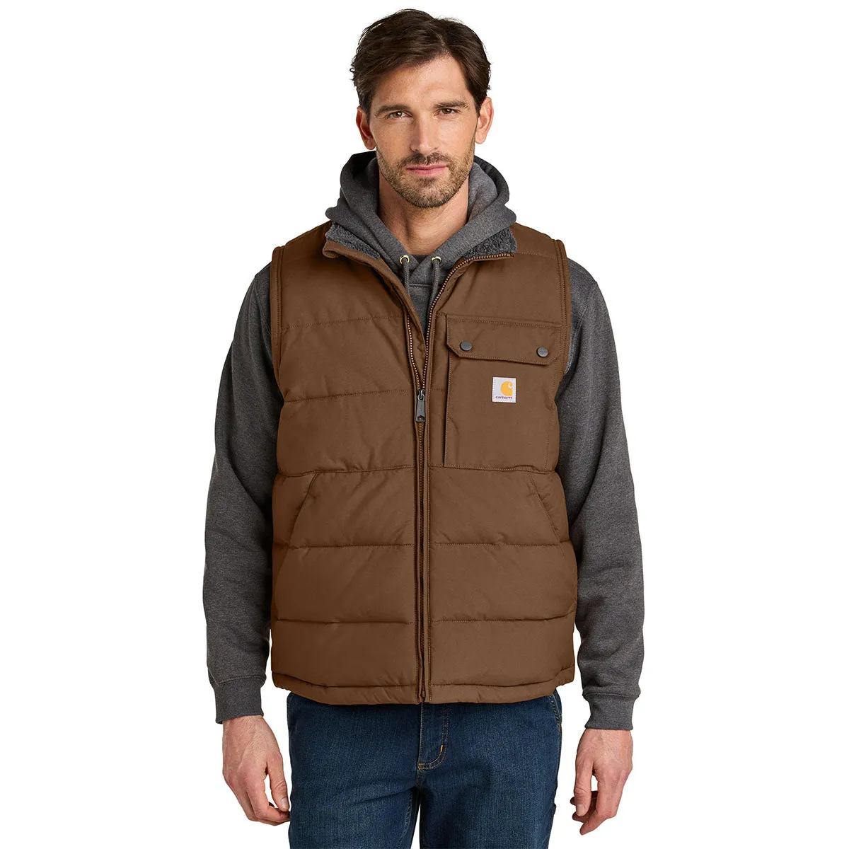 Carhartt Men's Red Duck Brown Montana Insulated Vest sold by Merchology product image thumbnail 3