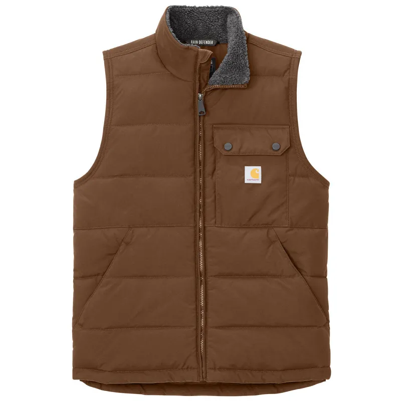 Carhartt Men's Red Duck Brown Montana Insulated Vest made by Carhartt