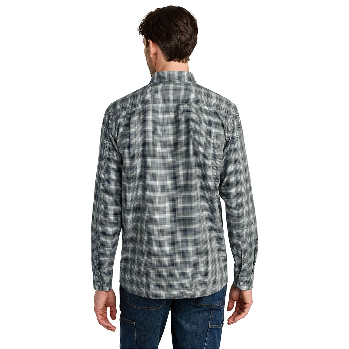 Carhartt Men's Plaid Steel Navy Rugged Flex Plaid Long Sleeve Shirt sold by Merchology product image thumbnail 4