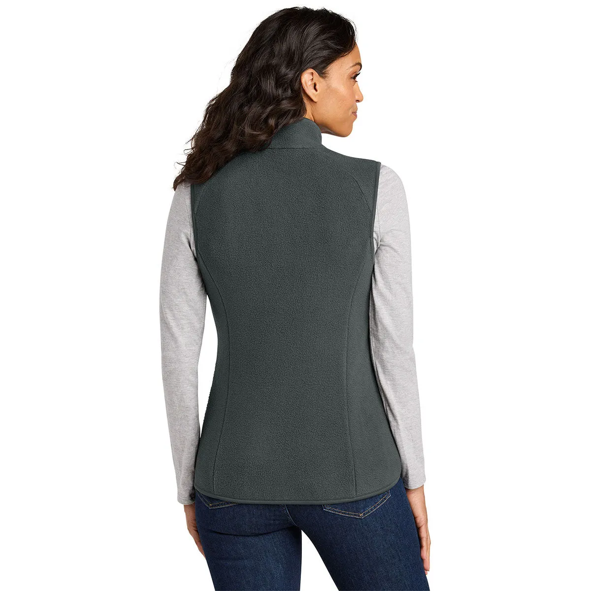 Port Authority Women's Grey Steel C-FREE Fleece Vest sold by Merchology product image thumbnail 4