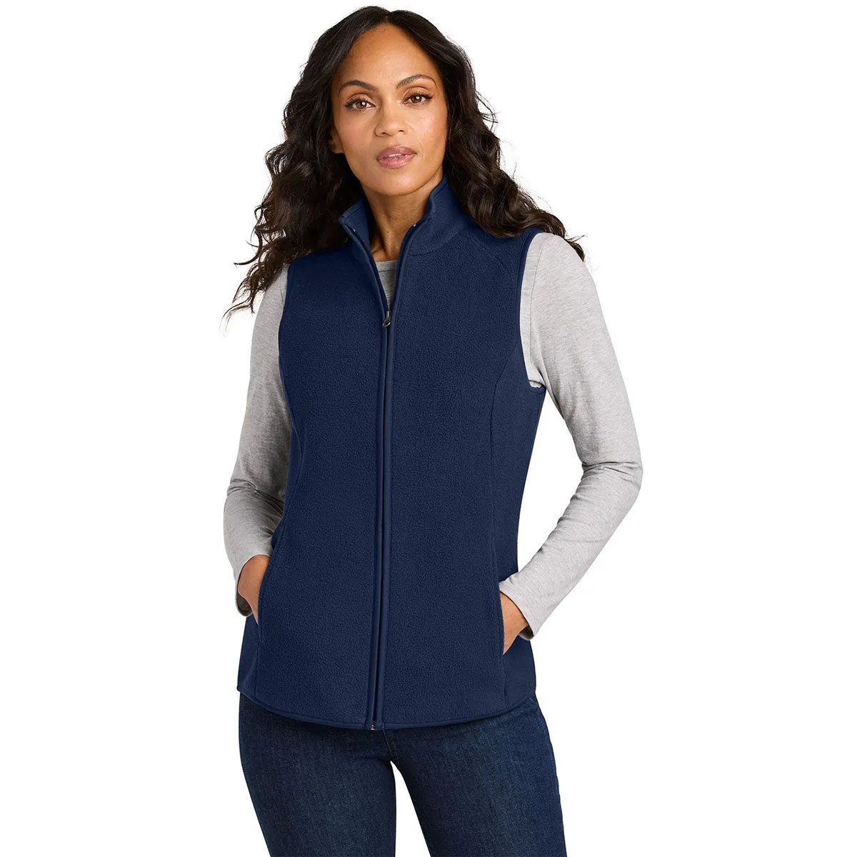 Port Authority Women's True Navy C-FREE Fleece Vest sold by Merchology product image thumbnail 3