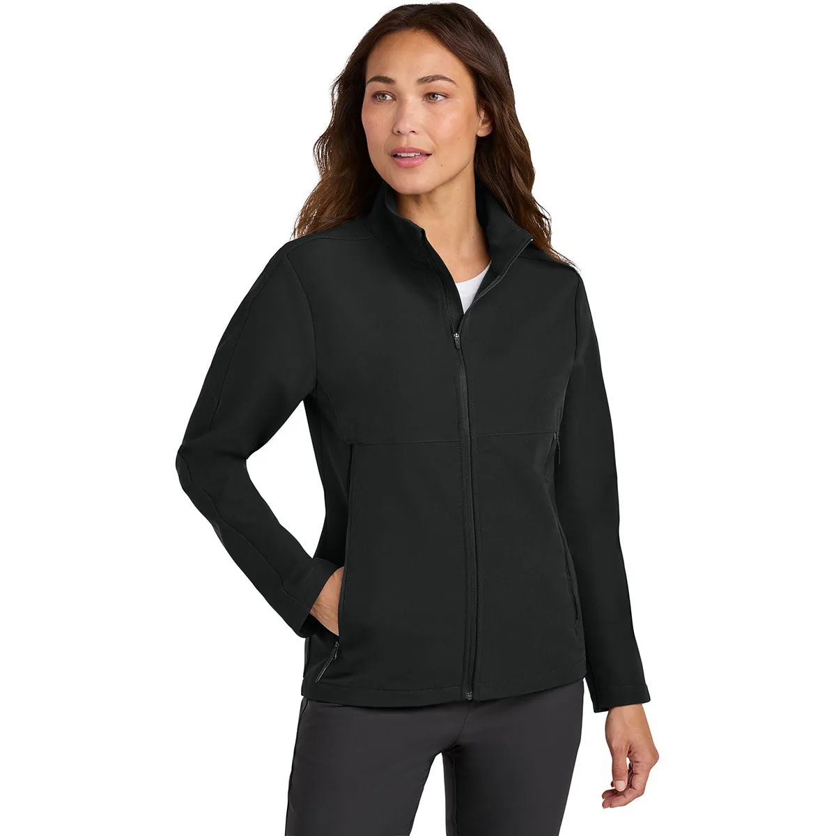Nike Women's Black Full-Zip Soft Shell Jacket sold by Merchology product image thumbnail 3