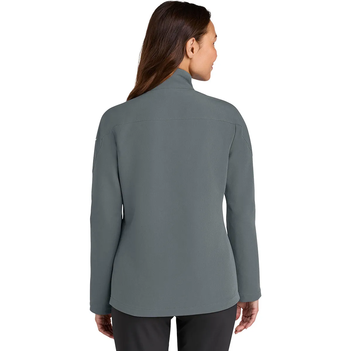 Nike Women's Dark Grey Full-Zip Soft Shell Jacket sold by Merchology product image thumbnail 4