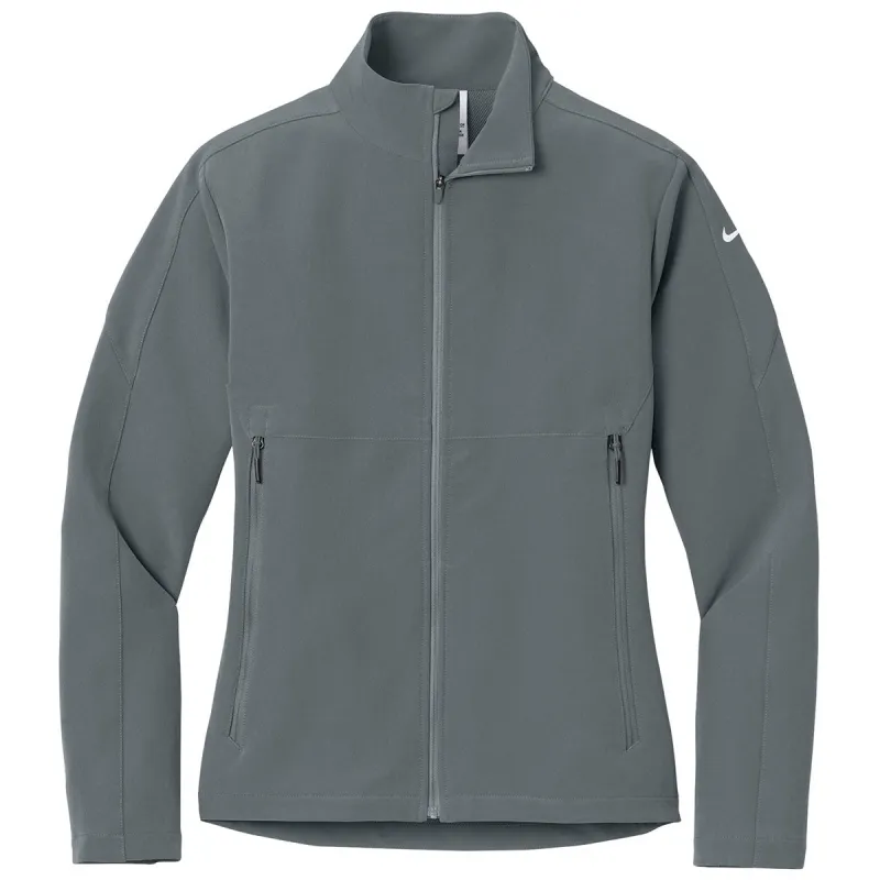 Nike Women's Dark Grey Full-Zip Soft Shell Jacket made by Nike