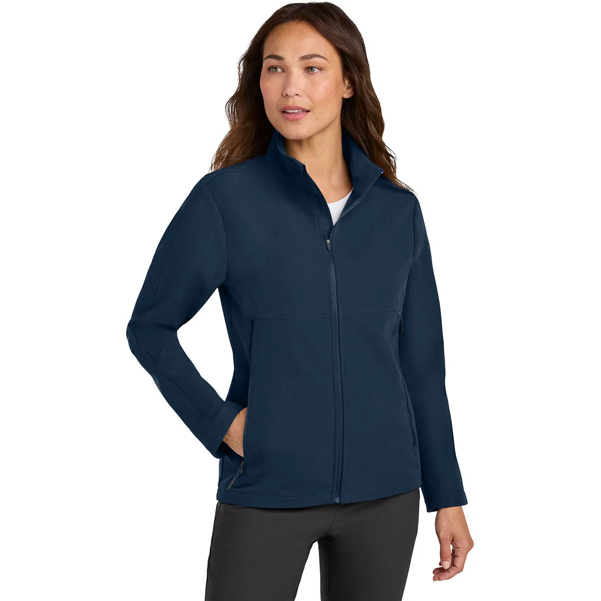 Nike Women's Navy Full-Zip Soft Shell Jacket sold by Merchology product image thumbnail 3