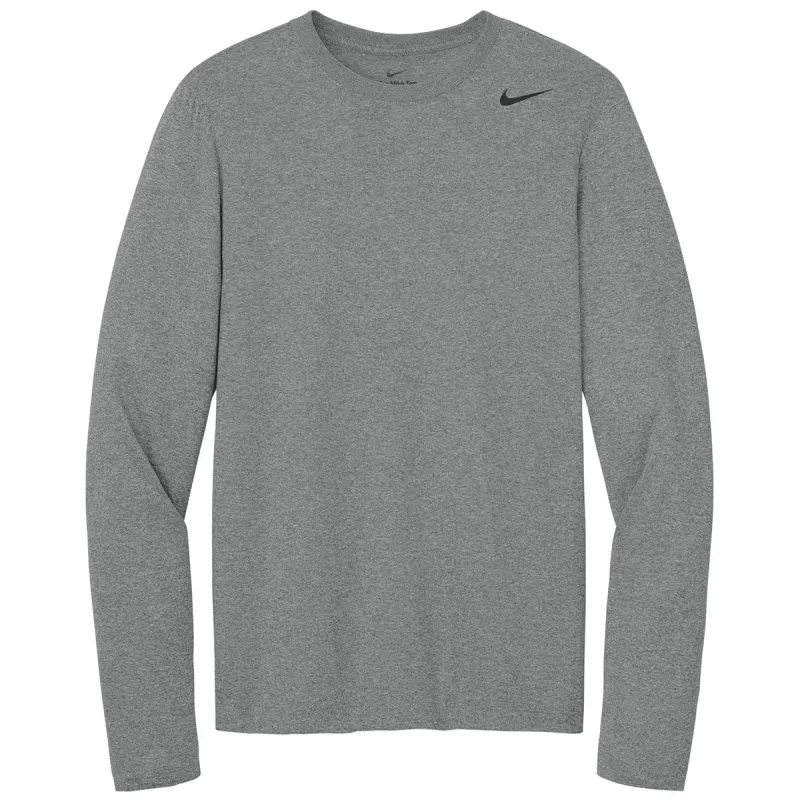 Nike Men's Carbon Heather Team rLegend Long Sleeve Tee sold by Merchology
