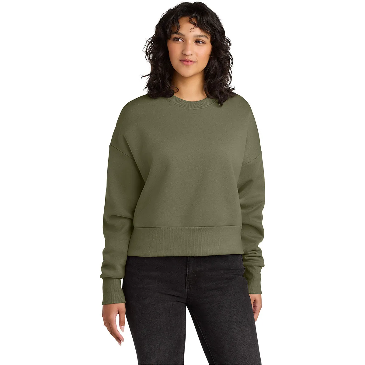 Next Level Women's Light Olive Heavyweight Sweatshirt sold by Merchology product image thumbnail 3