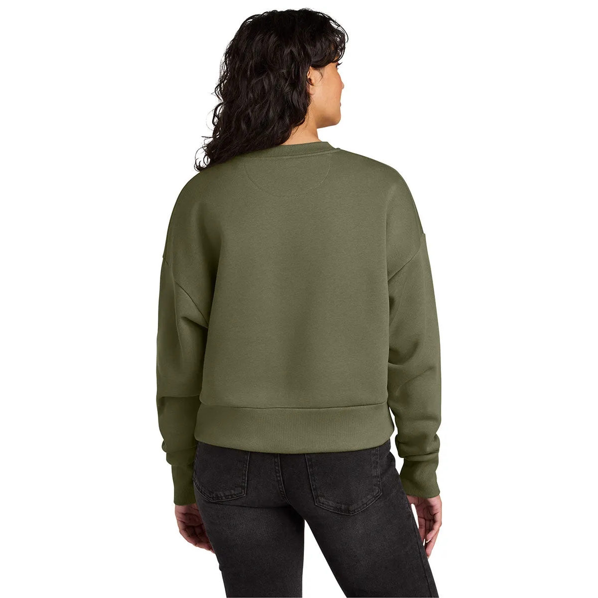 Next Level Women's Light Olive Heavyweight Sweatshirt sold by Merchology product image thumbnail 4