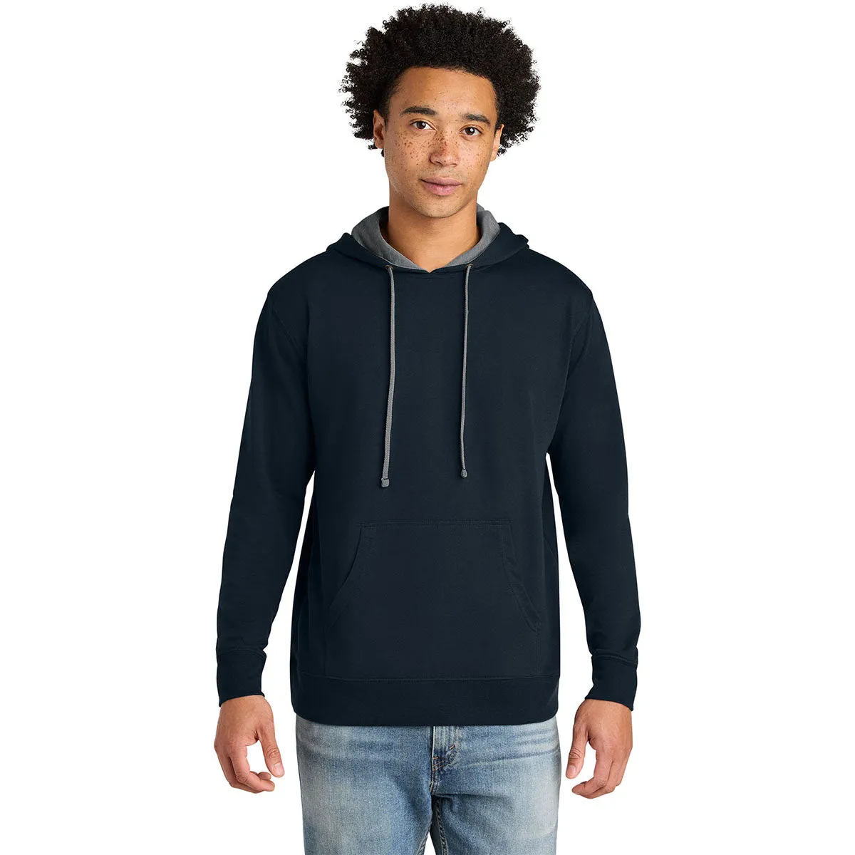 Next Level Men's Midnight Navy/Heather Gray Laguna Hoodie sold by Merchology product image thumbnail 3
