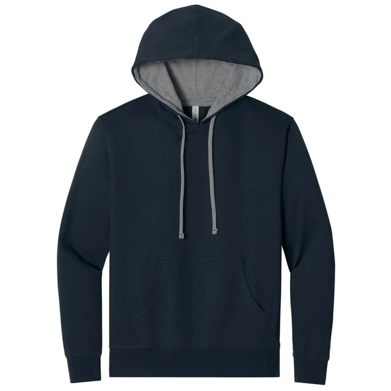 Next Level Men's Midnight Navy/Heather Gray Laguna Hoodie made by Merchology