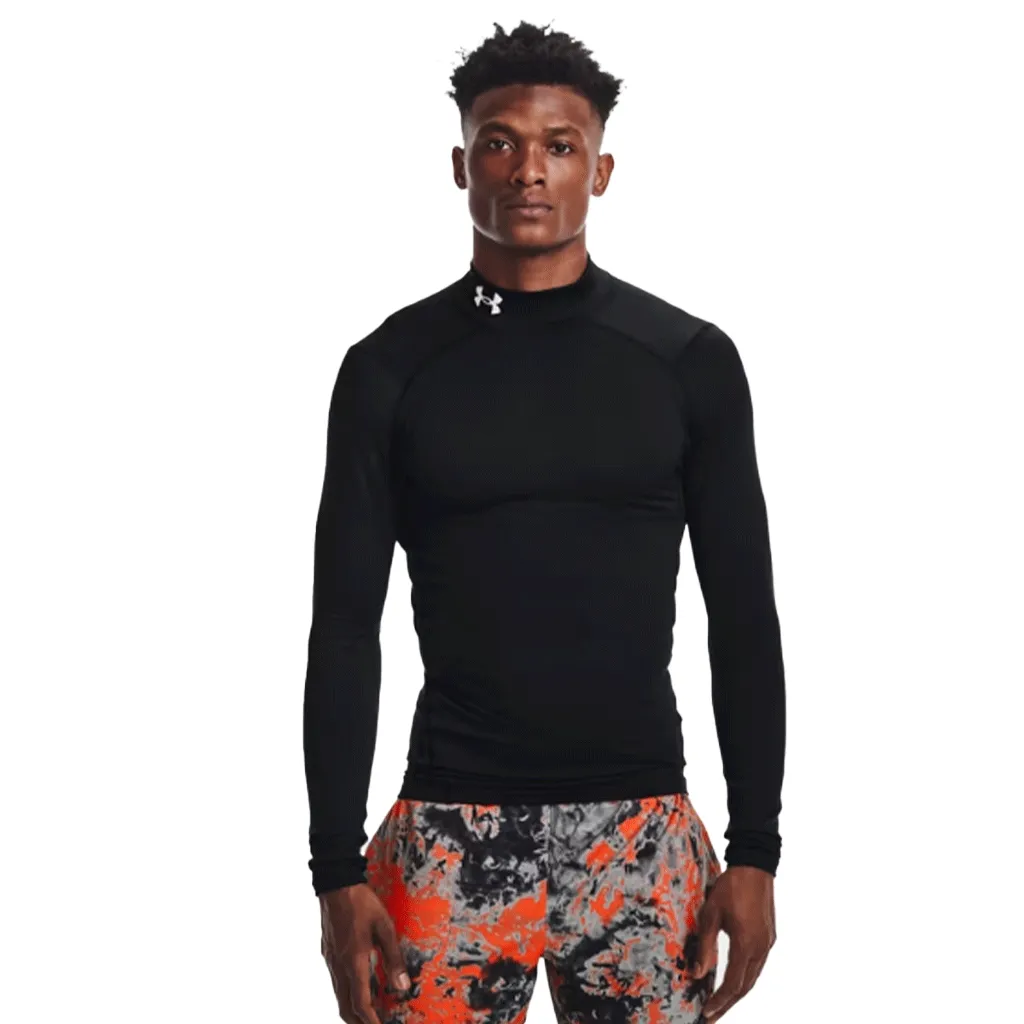 Under Armour Men's Black ColdGear Compression Mock Long Sleeve sold by Merchology product image thumbnail 3