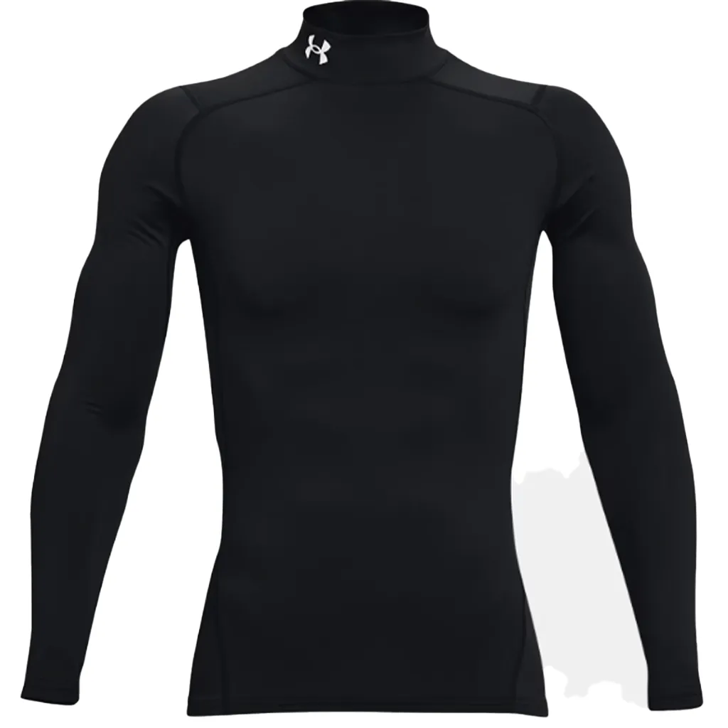 Under Armour Men's Black ColdGear Compression Mock Long Sleeve sold by Merchology