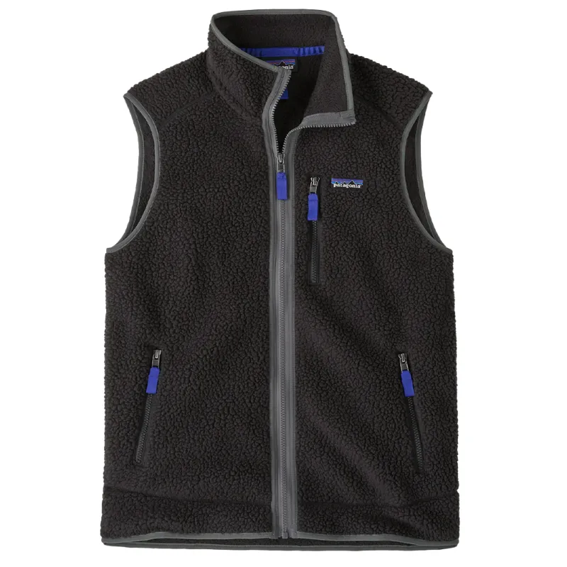 Patagonia Men's Black w/Forge Grey Retro Pile Vest made by Patagonia