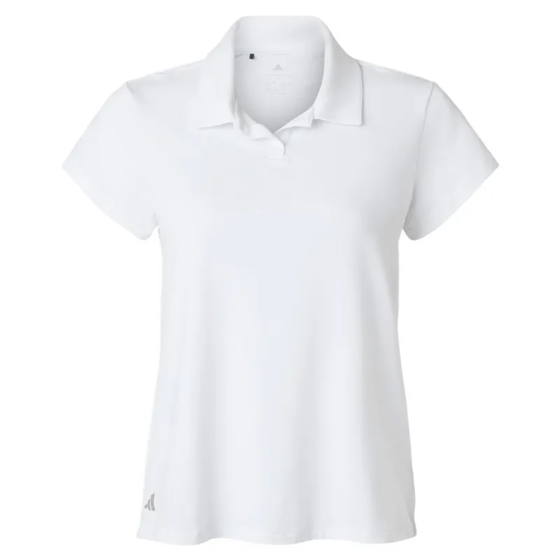 Adidas Women's Solid White Blend Polo made by Adidas