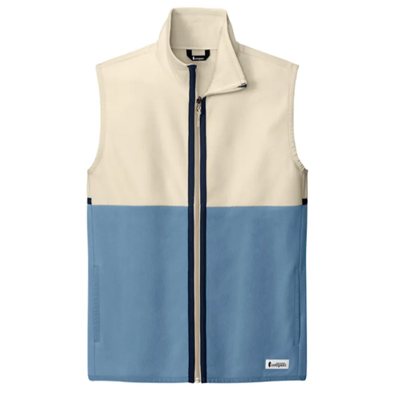 Cotopaxi Men's Cream/Fjord Amado Fleece Vest sold by Merchology