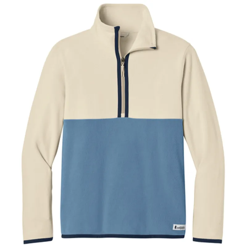 Cotopaxi Men's Cream/Fjord Amado 1/2-Zip Fleece made by cotopaxi