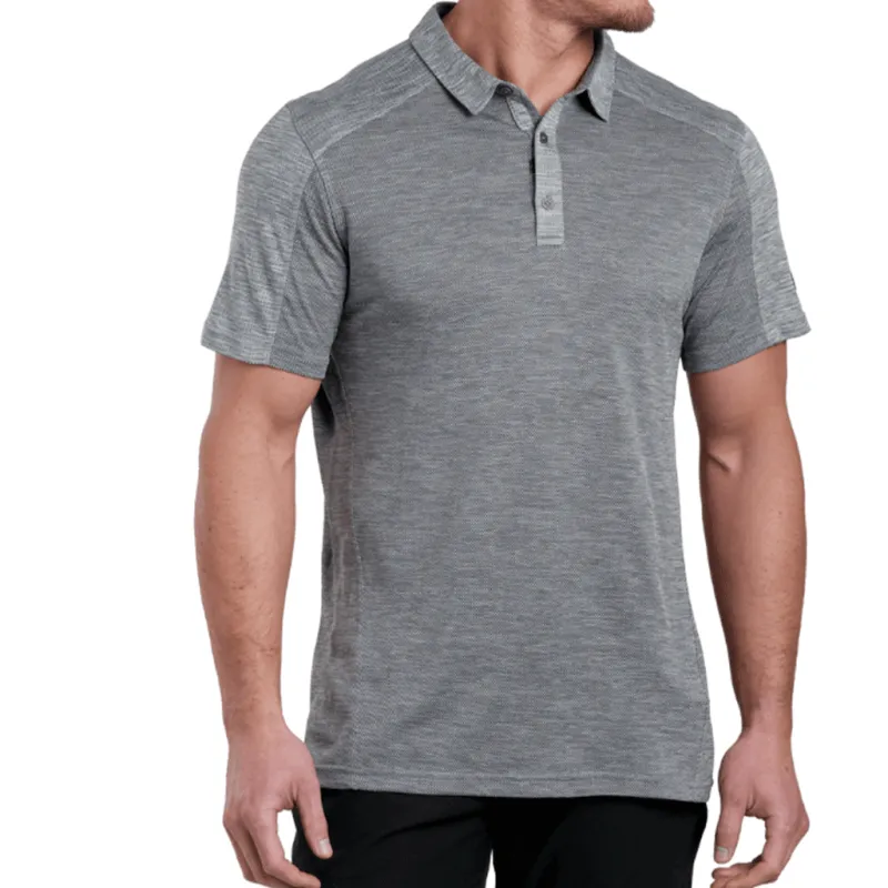 KUHL Men's Heather Grey Engineered Polo sold by Merchology