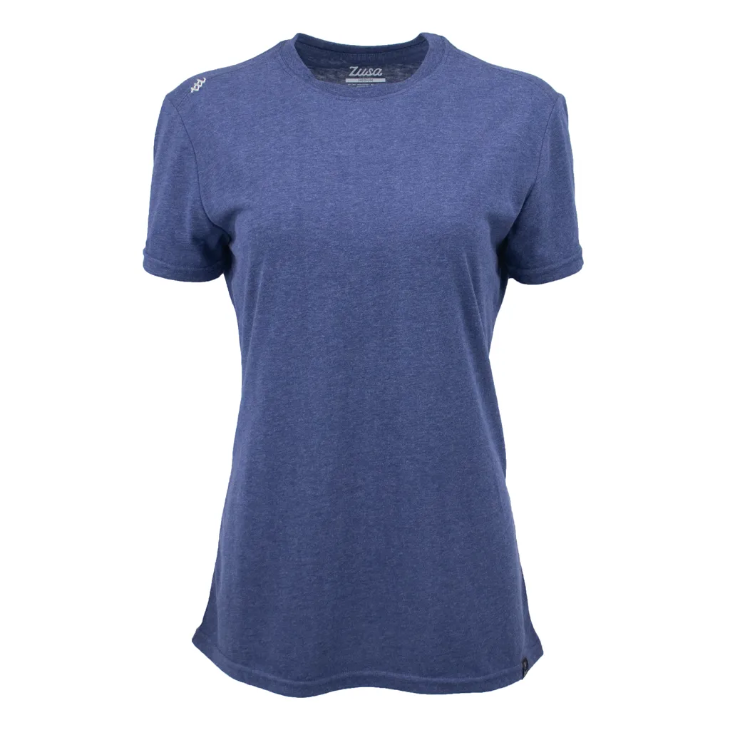 48-Hour Zusa Women's True Navy Heather Tamarac Tee sold by Merchology