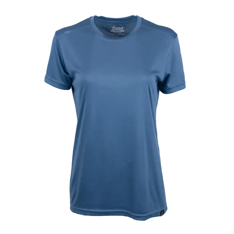 48-Hour Zusa Women's Niagara Blue Breezy Tee 2.0 made by Merchology